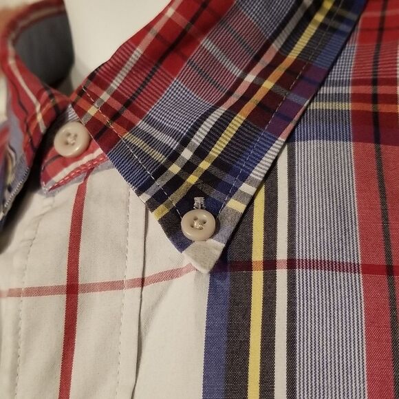 IZOD Plaid Long Sleev Button Down Lrg - Picture 5 of 11